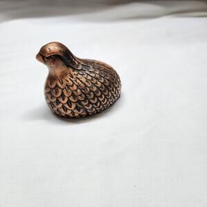 Brass Quail paperweight 2.5 inches tall SS